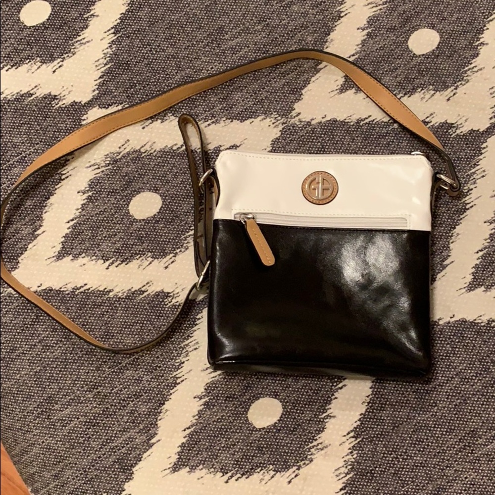 Black, when, and tan Crossbody
